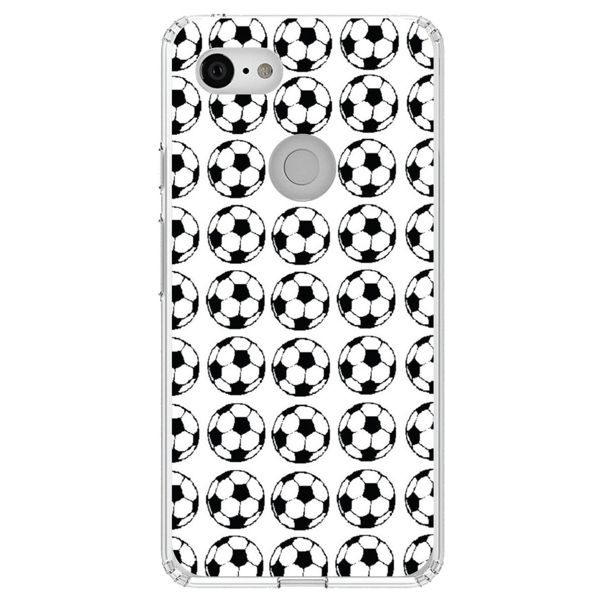 Soccer Balls Drawing Clear Shockproof iPhone Case, view 22