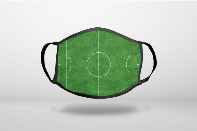 Soccer Field Layout - 3-Ply Reusable Soft Face Mask Covering, Unisex, Cotton Inner Layer