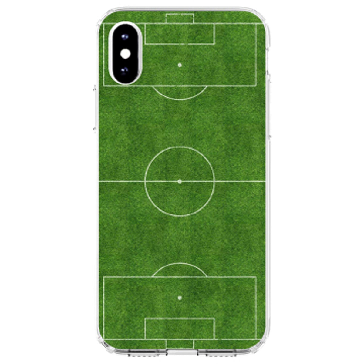 Soccer Field Layout Clear Shockproof iPhone Case, view 3