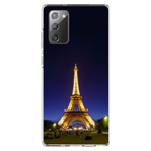 DistinctInk® Clear Shockproof Hybrid Case for Apple iPhone / Samsung Galaxy / Google Pixel - Eiffel Tower Paris Night