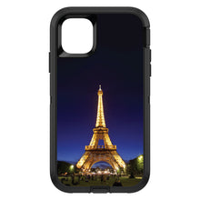 DistinctInk™ OtterBox Defender Series Case for Apple iPhone / Samsung Galaxy / Google Pixel - Eiffel Tower Paris Night
