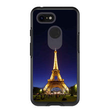 DistinctInk™ OtterBox Symmetry Series Case for Apple iPhone / Samsung Galaxy / Google Pixel - Eiffel Tower Paris Night