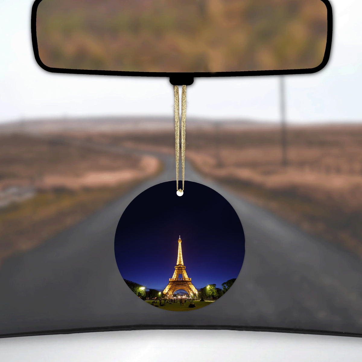 Eiffel Tower Paris Night Ceramic Ornament, view 3