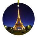 Eiffel Tower Paris Night Ceramic Ornament