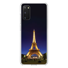 DistinctInk® Clear Shockproof Hybrid Case for Apple iPhone / Samsung Galaxy / Google Pixel - Eiffel Tower Paris Night