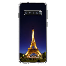 DistinctInk® Clear Shockproof Hybrid Case for Apple iPhone / Samsung Galaxy / Google Pixel - Eiffel Tower Paris Night