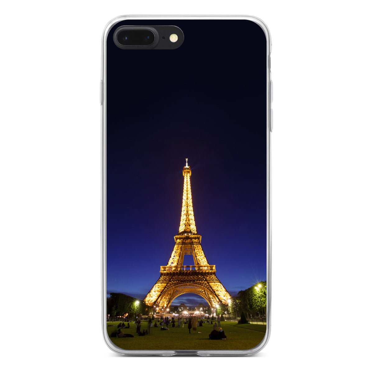 Eiffel Tower Paris Night Clear Shockproof iPhone Case, view 6
