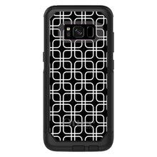 DistinctInk™ OtterBox Commuter Series Case for Apple iPhone or Samsung Galaxy - Black White Square Pattern Geometric