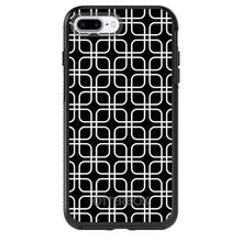 DistinctInk™ OtterBox Symmetry Series Case for Apple iPhone / Samsung Galaxy / Google Pixel - Black White Square Pattern Geometric