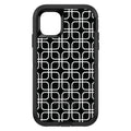 Black White Square Pattern Geometric OtterBox Defender Case for iPhone & Galaxy, view 2