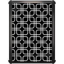 DistinctInk™ OtterBox Defender Series Case for Apple iPad / iPad Pro / iPad Air / iPad Mini - Black White Square Pattern Geometric