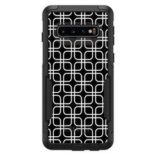 DistinctInk™ OtterBox Commuter Series Case for Apple iPhone or Samsung Galaxy - Black White Square Pattern Geometric