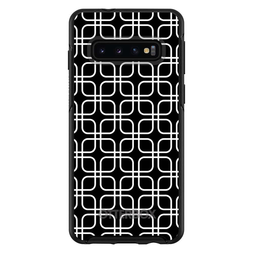 Black White Square Pattern Geometric OtterBox Symmetry Case for iPhone & Galaxy, view 6