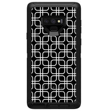DistinctInk™ OtterBox Defender Series Case for Apple iPhone / Samsung Galaxy / Google Pixel - Black White Square Pattern Geometric