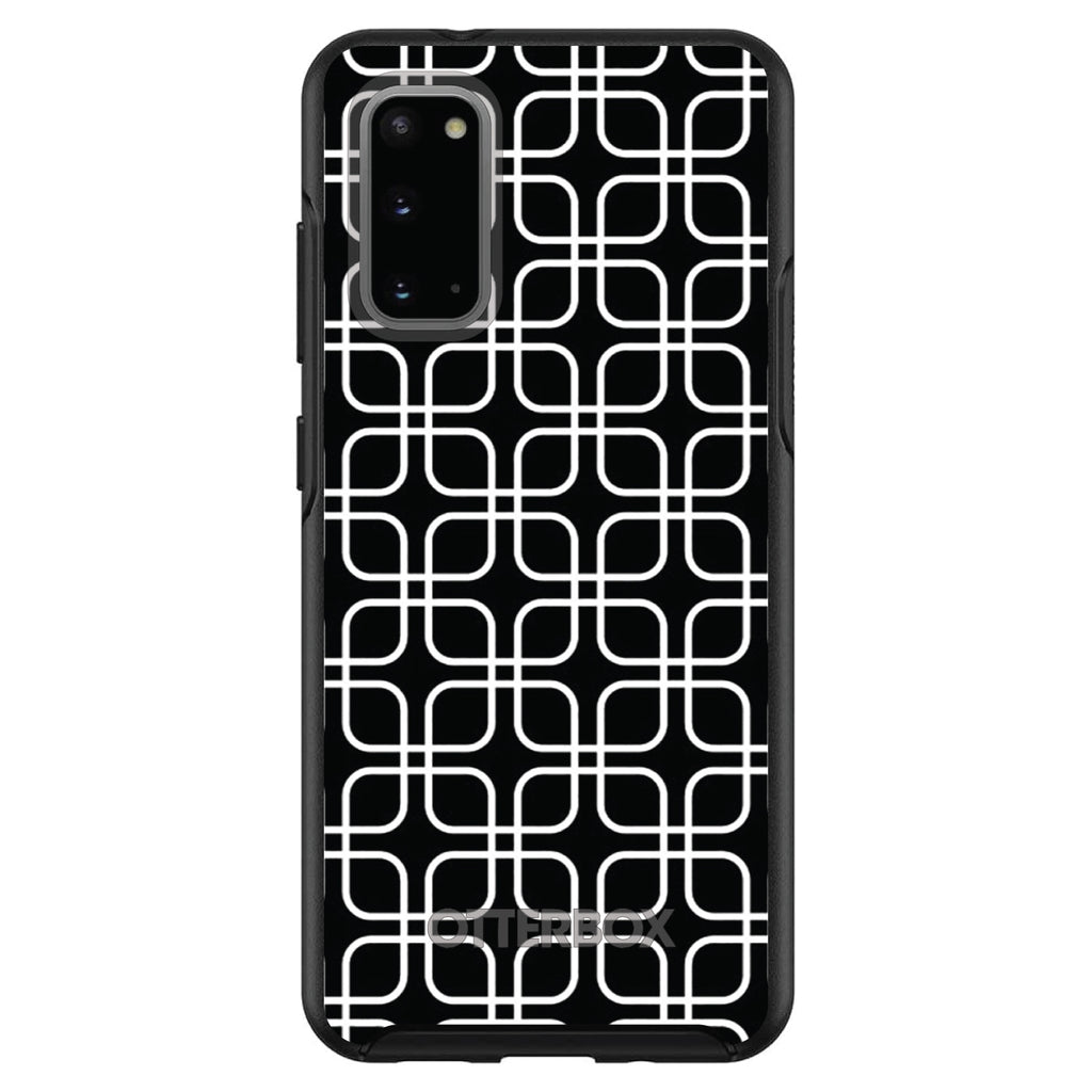 Black White Square Pattern Geometric OtterBox Symmetry Case for iPhone & Galaxy, view 5
