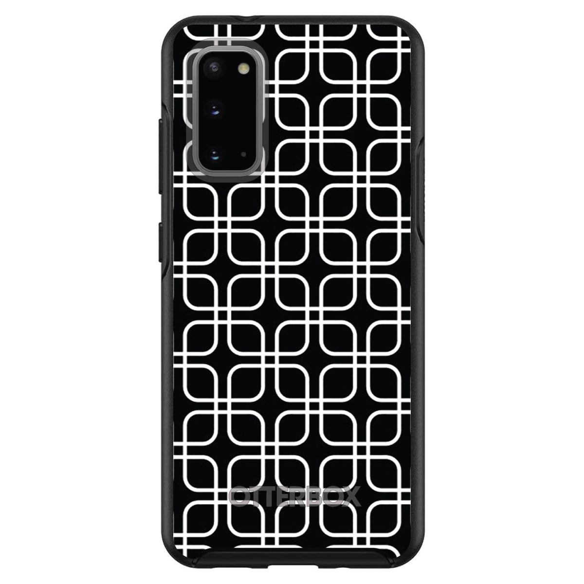 Black White Square Pattern Geometric OtterBox Symmetry Case for iPhone & Galaxy, view 5