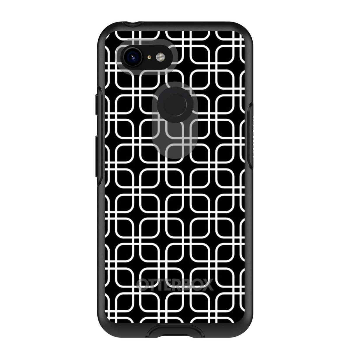 Black White Square Pattern Geometric OtterBox Symmetry Case for iPhone & Galaxy, view 15