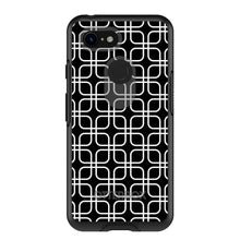 DistinctInk™ OtterBox Symmetry Series Case for Apple iPhone / Samsung Galaxy / Google Pixel - Black White Square Pattern Geometric