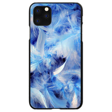 DistinctInk® Hard Plastic Snap-On Case for Apple iPhone or Samsung Galaxy - Blue Feathers