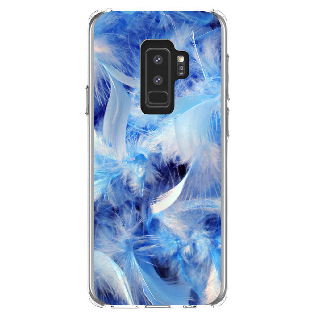 Blue Feathers Clear Shockproof iPhone Case, view 20