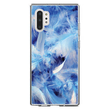 DistinctInk® Clear Shockproof Hybrid Case for Apple iPhone / Samsung Galaxy / Google Pixel - Blue Feathers