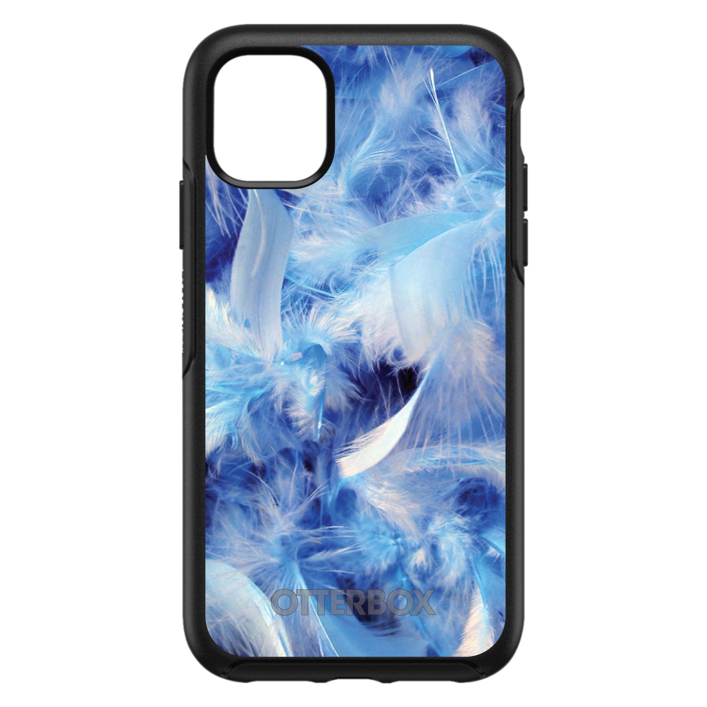 DistinctInk™ OtterBox Symmetry Series Case for Apple iPhone / Samsung Galaxy / Google Pixel - Blue Feathers