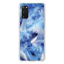 DistinctInk® Clear Shockproof Hybrid Case for Apple iPhone / Samsung Galaxy / Google Pixel - Blue Feathers