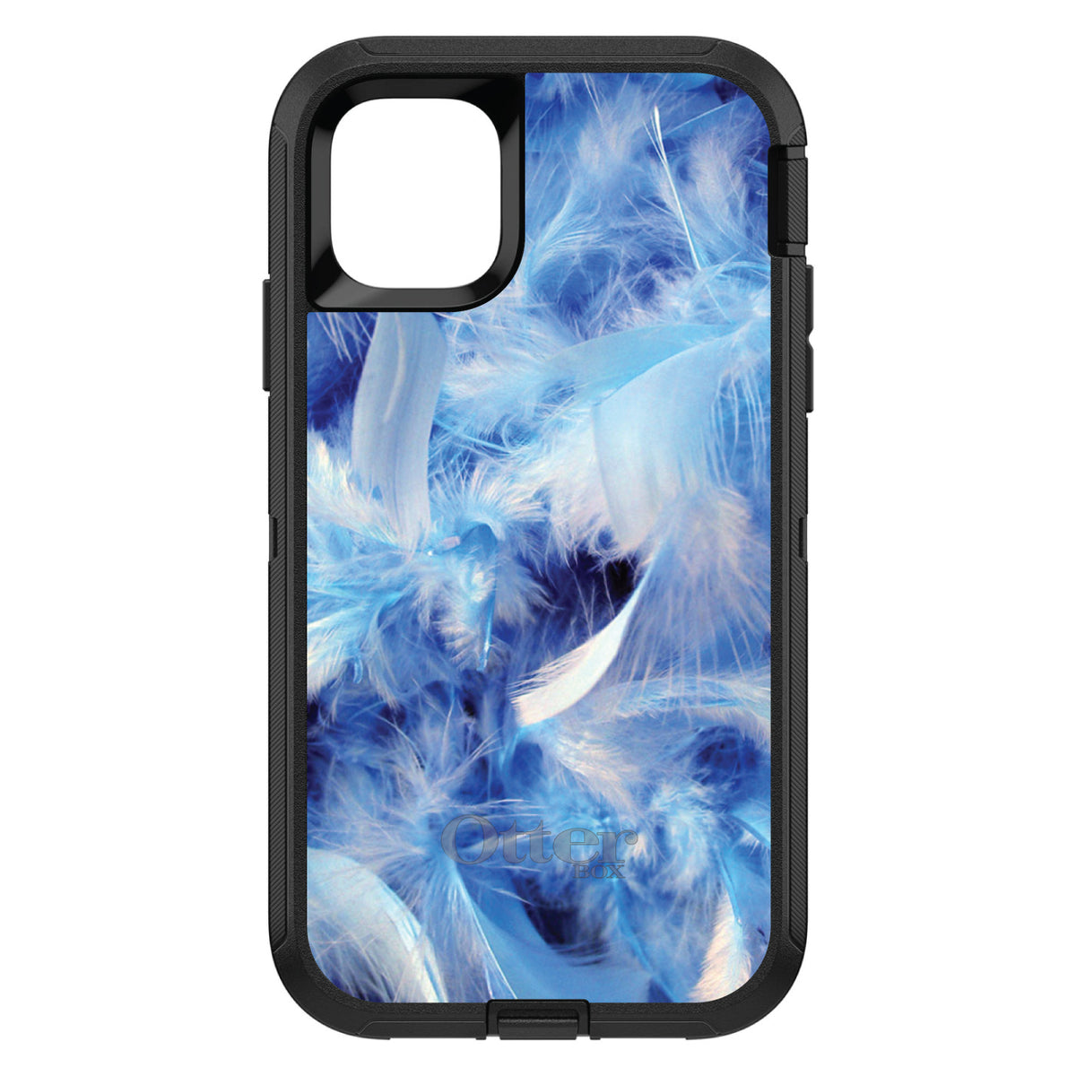 Blue Feathers OtterBox Defender Case for iPhone & Galaxy, view 2
