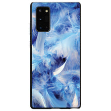 DistinctInk® Hard Plastic Snap-On Case for Apple iPhone or Samsung Galaxy - Blue Feathers