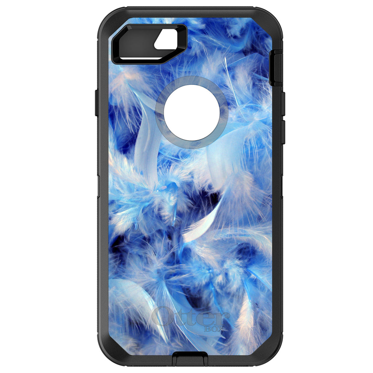 Blue Feathers OtterBox Defender Case for iPhone & Galaxy