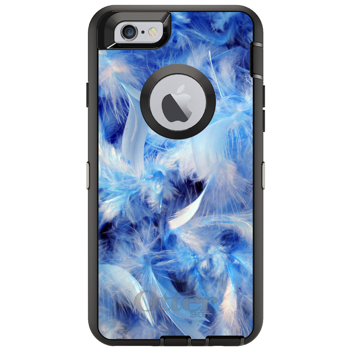 Blue Feathers OtterBox Defender Case for iPhone & Galaxy, view 4