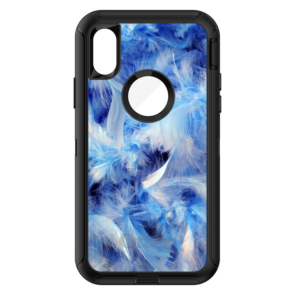 Blue Feathers OtterBox Defender Case for iPhone & Galaxy, view 3