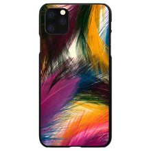 DistinctInk® Hard Plastic Snap-On Case for Apple iPhone or Samsung Galaxy - Multi Color Feathers
