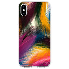 DistinctInk® Clear Shockproof Hybrid Case for Apple iPhone / Samsung Galaxy / Google Pixel - Multi Color Feathers