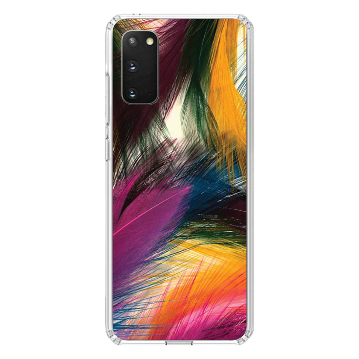 Multi Color Feathers Clear Shockproof iPhone Case, view 15