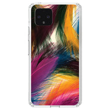 DistinctInk® Clear Shockproof Hybrid Case for Apple iPhone / Samsung Galaxy / Google Pixel - Multi Color Feathers