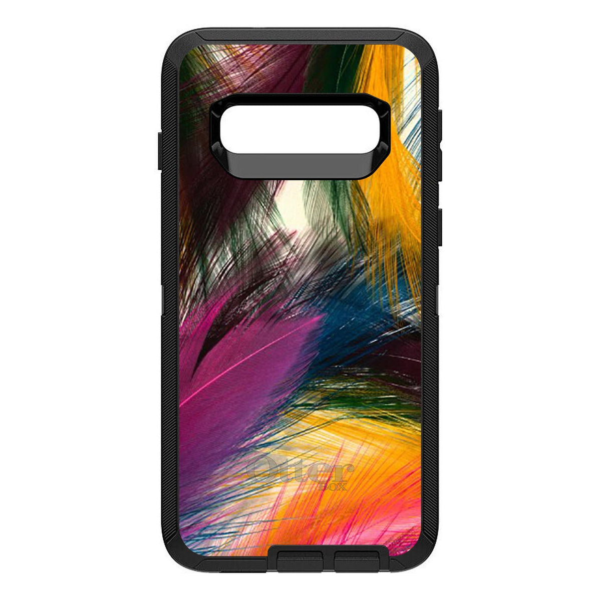 Multi Color Feathers OtterBox Defender Case for iPhone & Galaxy, view 9