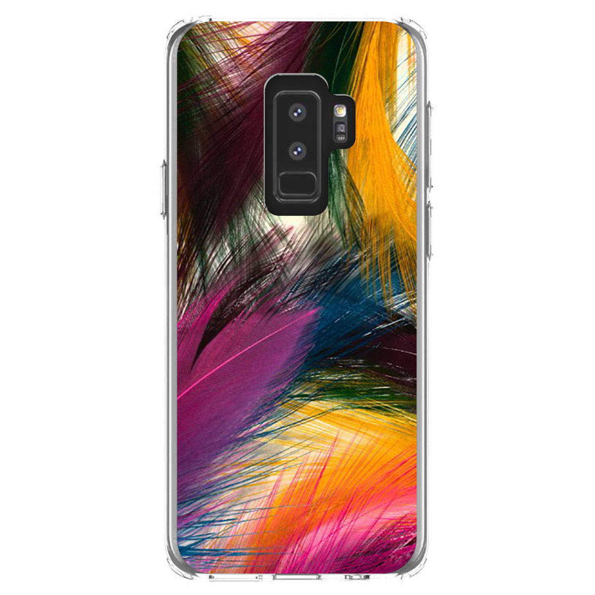 Multi Color Feathers Clear Shockproof iPhone Case, view 20