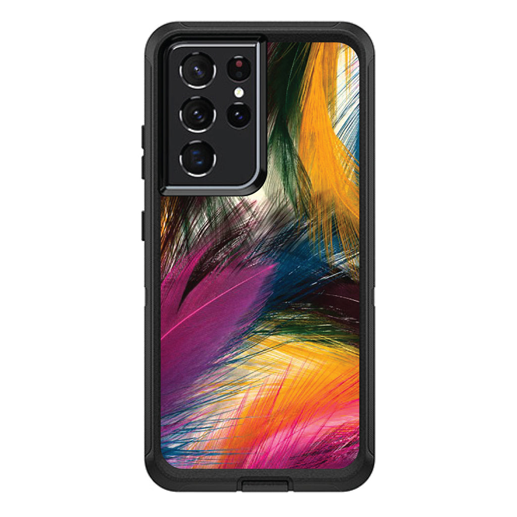 Multi Color Feathers OtterBox Defender Case for iPhone & Galaxy, view 7