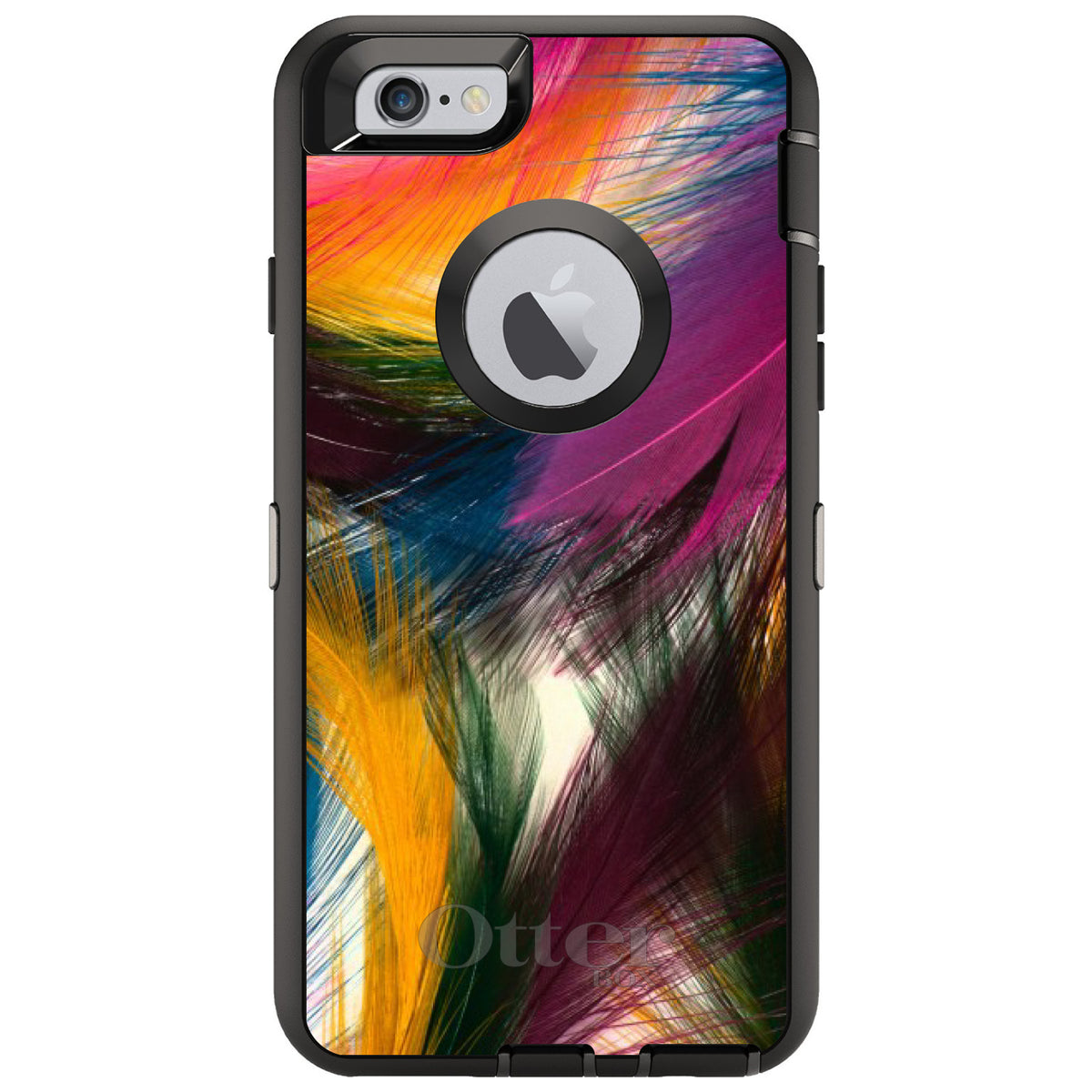 Multi Color Feathers OtterBox Defender Case for iPhone & Galaxy, view 4