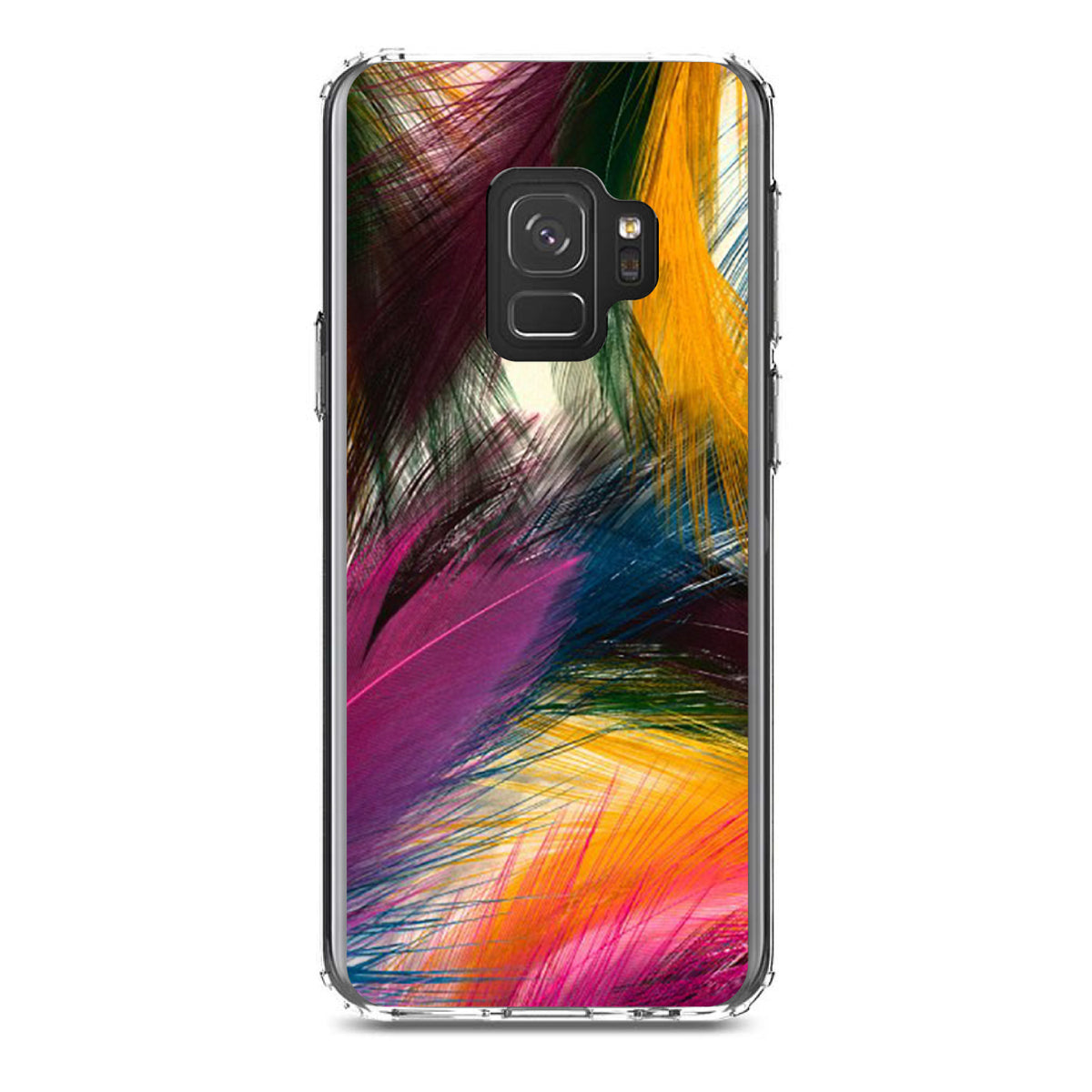 Multi Color Feathers Clear Shockproof iPhone Case, view 19