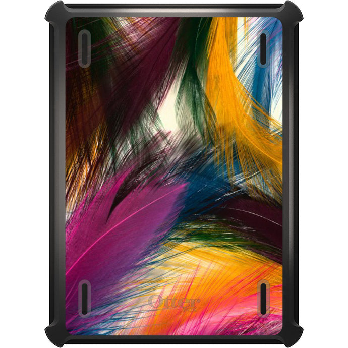 DistinctInk™ OtterBox Defender Series Case for Apple iPad / iPad Pro / iPad Air / iPad Mini - Multi Color Feathers