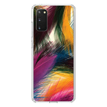 DistinctInk® Clear Shockproof Hybrid Case for Apple iPhone / Samsung Galaxy / Google Pixel - Multi Color Feathers