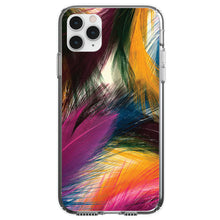 DistinctInk® Clear Shockproof Hybrid Case for Apple iPhone / Samsung Galaxy / Google Pixel - Multi Color Feathers
