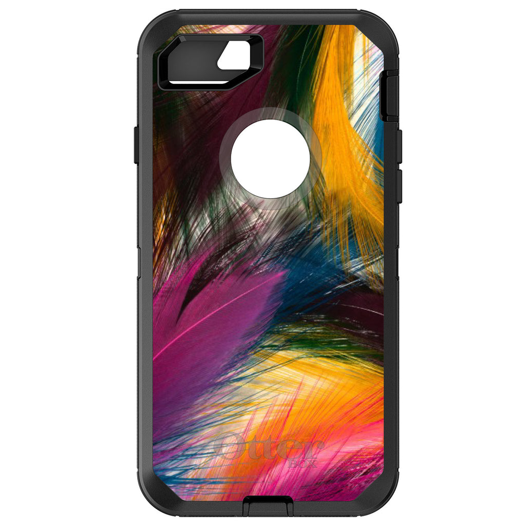 Multi Color Feathers OtterBox Defender Case for iPhone & Galaxy