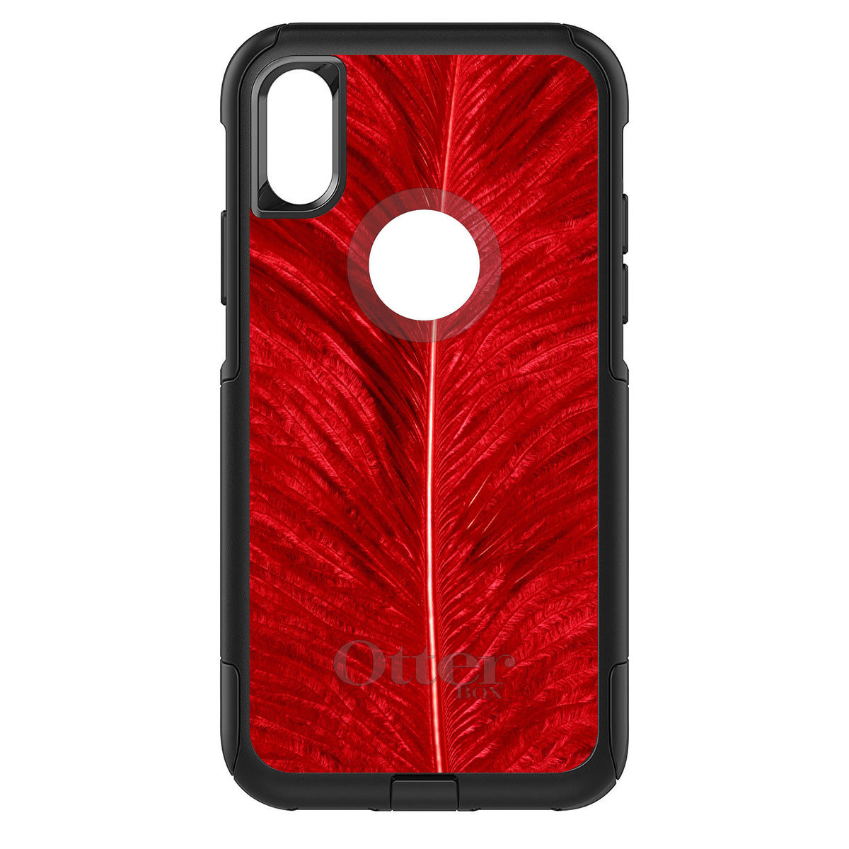 Red Feather Texture OtterBox Commuter Case for iPhone & Galaxy, view 3