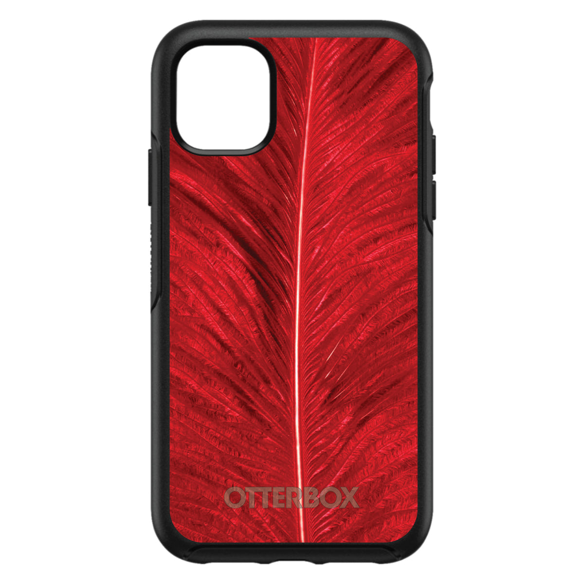 Red Feather Texture OtterBox Symmetry Case for iPhone & Galaxy, view 3