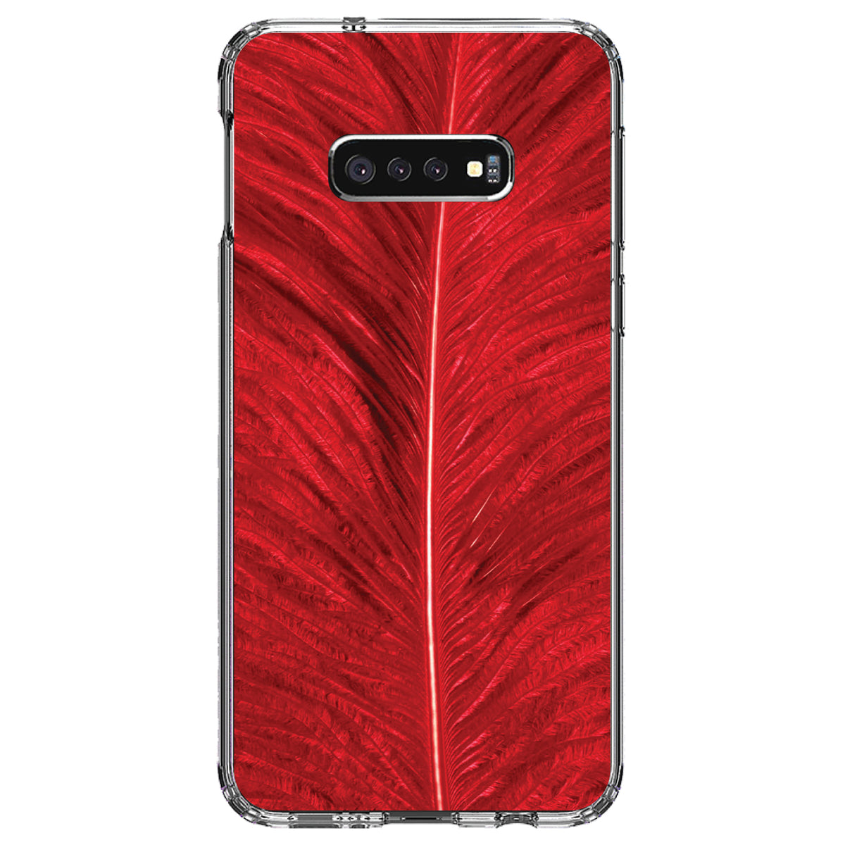 Red Feather Texture Clear Shockproof iPhone Case, view 18