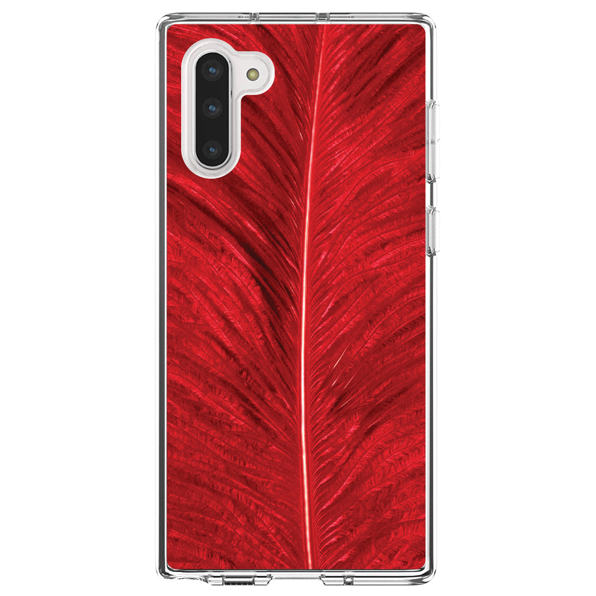 Red Feather Texture Clear Shockproof iPhone Case, view 9