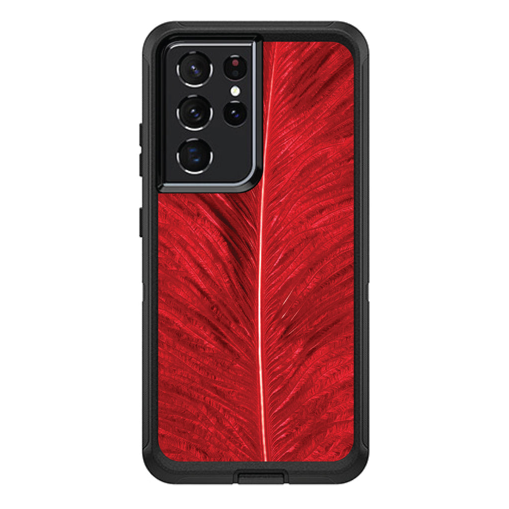 Red Feather Texture OtterBox Defender Case for iPhone & Galaxy, view 7